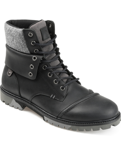 Shop Territory Men's Grind Cap Toe Ankle Boots In Black