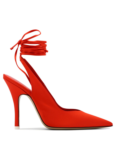 Shop Attico The  Women's Red Other Materials Pumps