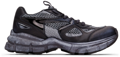 Shop Axel Arigato Black Marathon Runner Sneakers In Off Black