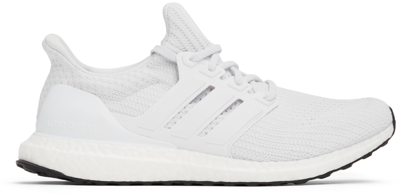 Shop Adidas Originals White Ultraboost 4.0 Dna Sneakers In Ftwr White/ftwr Whit