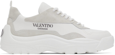 Shop Valentino White & Grey Gumboy Sneakers In Bianco/ghiaccio-ghia