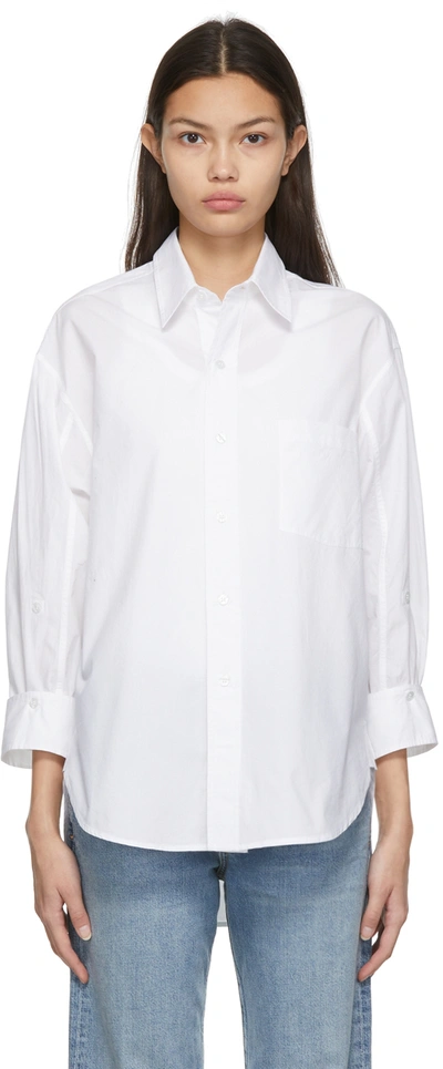 Shop Citizens Of Humanity White Oversized Kayla Shirt In Optic White