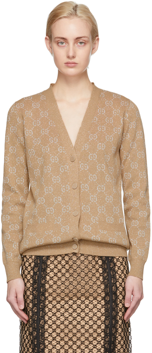 Logo Jacquard Cotton Blend Cardigan
