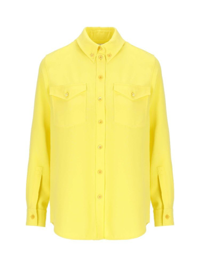 Shop Burberry Yellow Polyester Shirt
