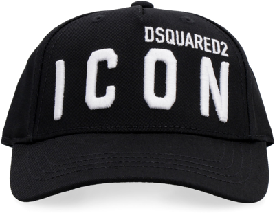 Shop Dsquared2 Kids Icon Embroidered Baseball Cap In Black