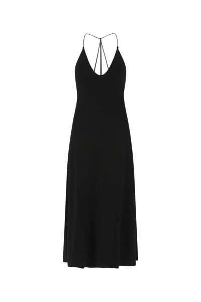Shop Khaite Strapped Sleeveless Midi Dress In Black
