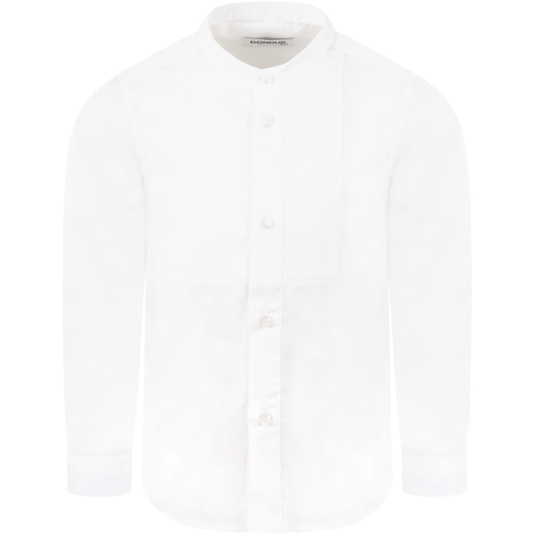 DONDUP KIDS button-down fitted shirt - White
