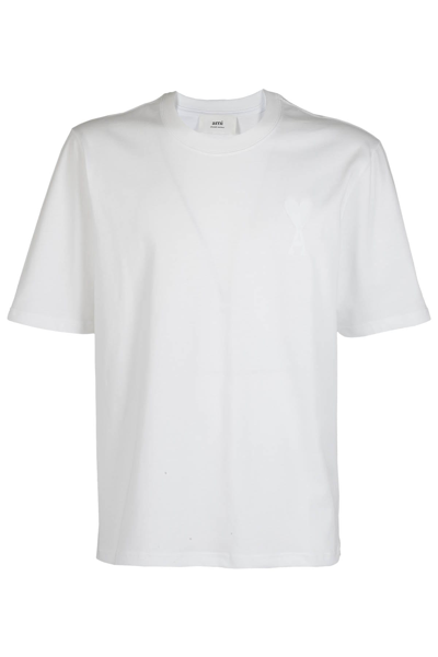 Shop Ami Alexandre Mattiussi Ami De Coeur Tshirt In Bianco