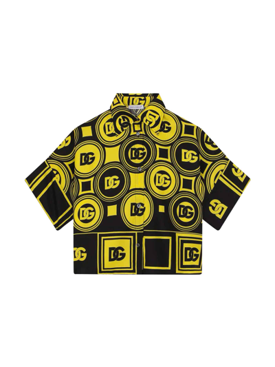 Shop Dolce & Gabbana Patterned Shirt In Giallo