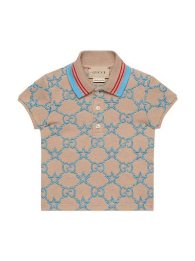 Shop Gucci Unisex Sand Polo In Beige