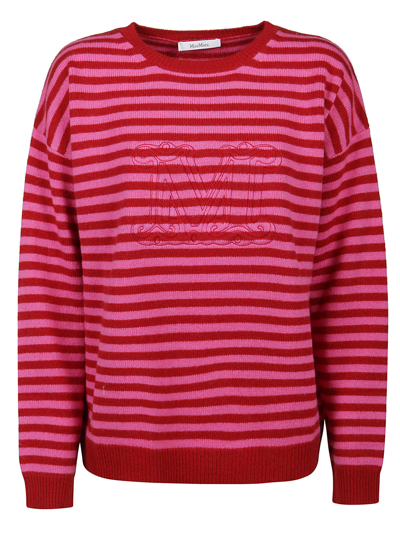 Shop Max Mara Aster Sweater In Rosso/fuxia