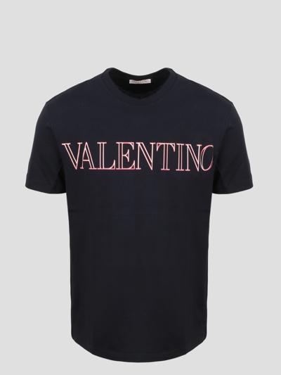 Shop Valentino Neon Universe T-shirt In Blue