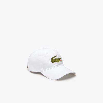 Shop Lacoste Cappello Con Logo Bianco Rk4711001 In White
