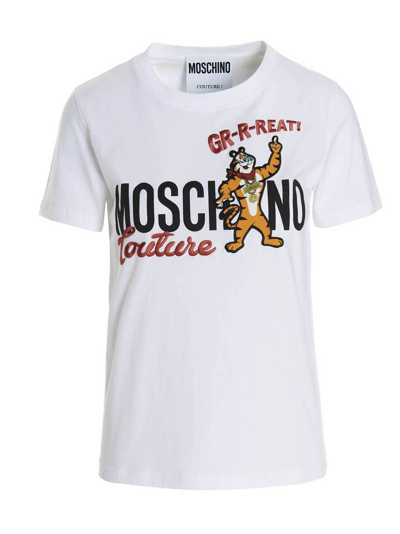 Shop Moschino Year Of The Tiger T-shirt In White