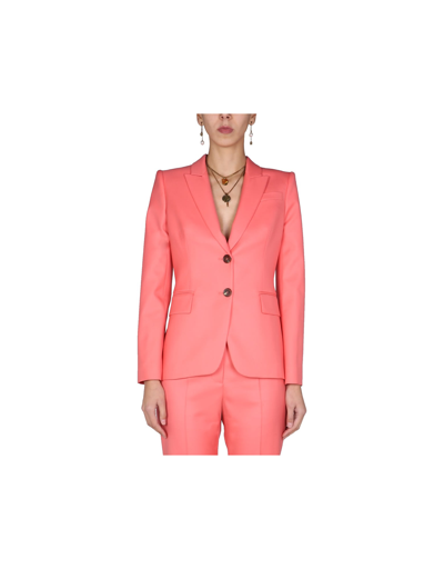 Shop Alexander Mcqueen Jacket With Two Buttons In Pink