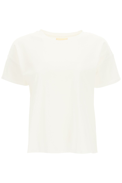 Shop Loulou Studio Basic T-shirt With Logo Embroidery In White