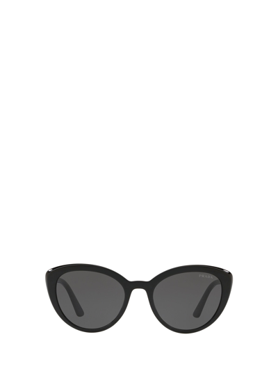 Shop Prada Eyewear Pr 02vs Black Sunglasses