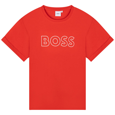 Boss Boss Red Logo T-shirt | ModeSens