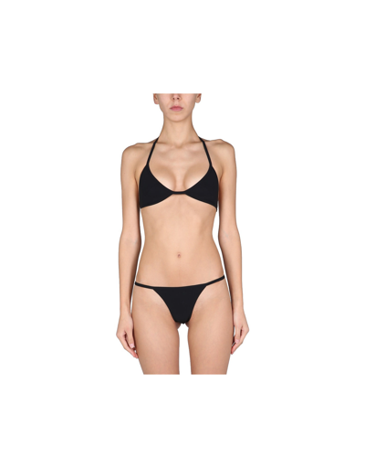 Shop Dolce & Gabbana Bikini Swimsuit With Logo In Black