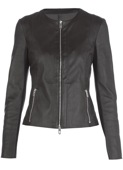 Shop Drome Leather Jacket In Black