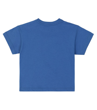 Shop Gucci Baby Printed Cotton T-shirt In Avio/mc