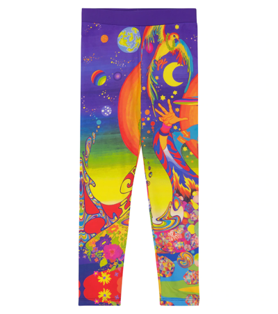 Shop Stella Mccartney Printed Jersey Leggings In Multicolor