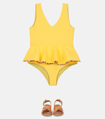 Shop Marysia Bumby French Gramercy Swimsuit In Wheat