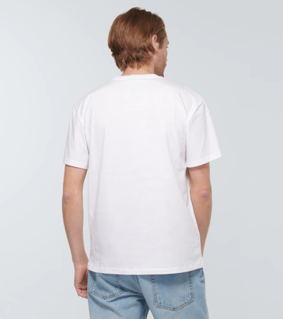 Shop Jw Anderson Rugby Embroidered Cotton T-shirt In White