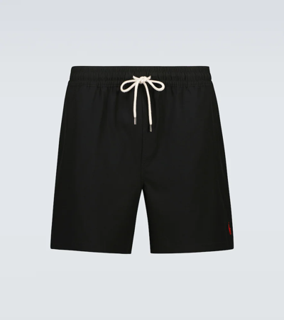 Shop Polo Ralph Lauren Traveler Swim Shorts In Black
