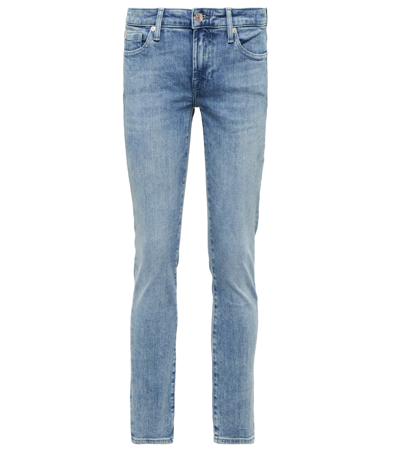 7 For All Mankind Pyper Crop Mid-rise Skinny Jeans In Light Blue | ModeSens