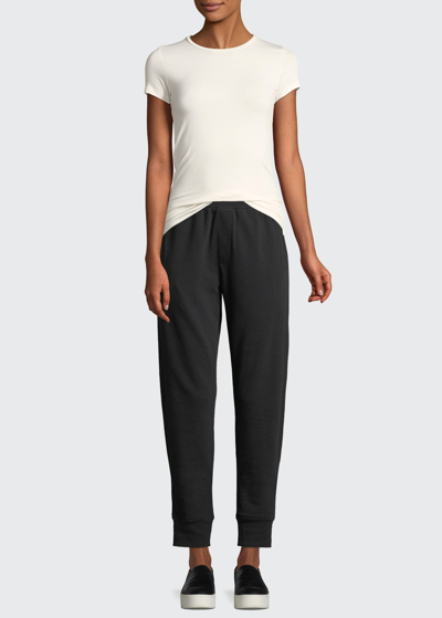 Shop Atm Anthony Thomas Melillo Slim Cuffed Pull-on Terry Sweatpants In Black