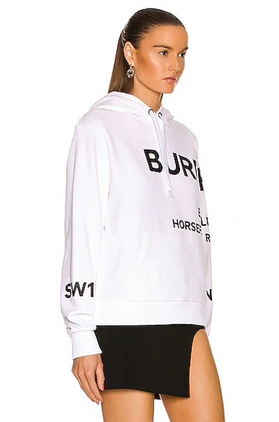 Shop Burberry Poulter Hfh Road Hoodie In White