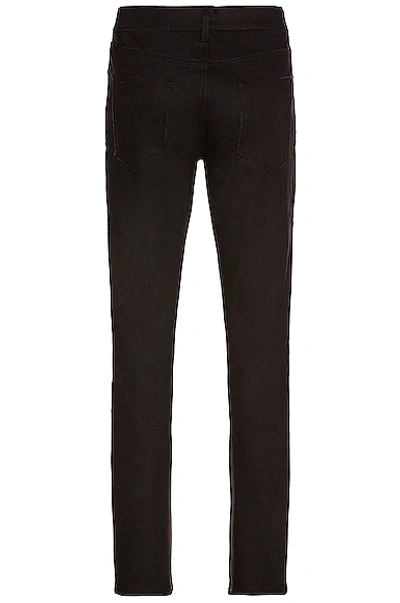 Shop Saint Laurent Skinny 5 Pockets Medium Waist Cropped Jean In Used Black
