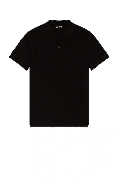 Shop Tom Ford Garment Dyed Polo In Black