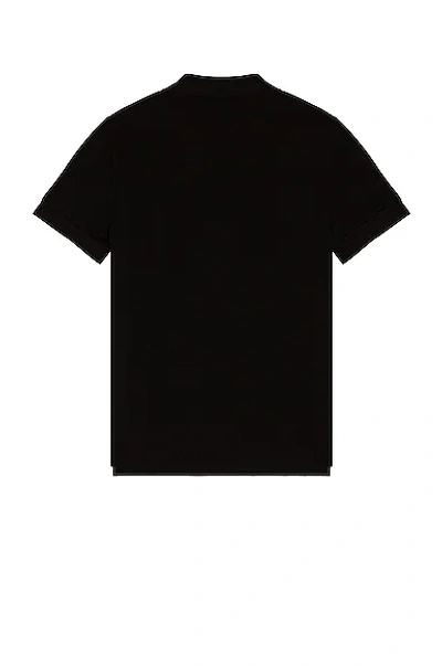 Tom Ford Black Short-sleeves Polo In Cotton Piquet Jersey Man In Black