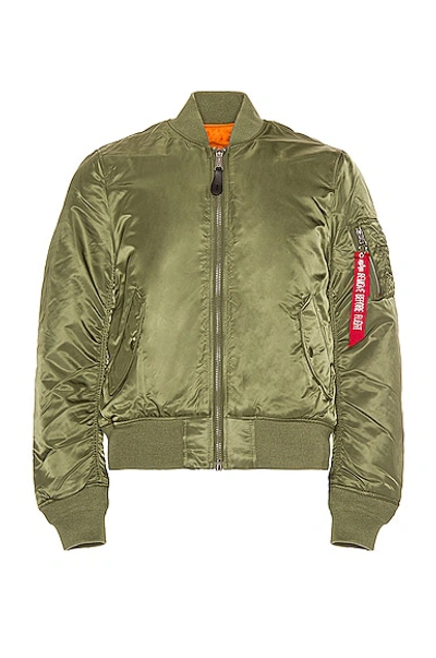 Shop Alpha Industries Ma-1 Slim Fit In Sage