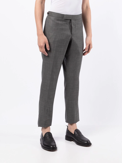 Shop Thom Browne Tailored Cropped Trousers In Grau