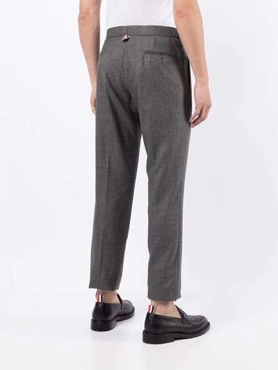 Shop Thom Browne Tailored Cropped Trousers In Grau
