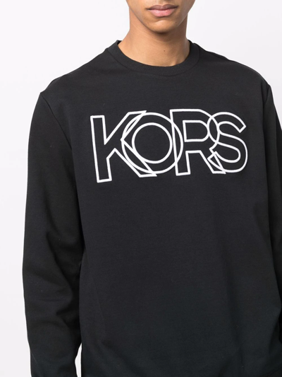 Shop Michael Kors Logo-print Sweatshirt In Schwarz