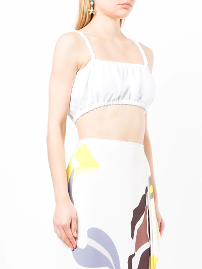 Shop Faithfull The Brand Modie Cropped Top In Weiss