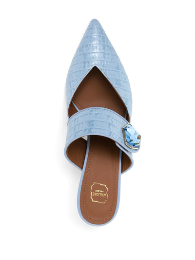 Shop Malone Souliers Lola Pointed Mules In Blau