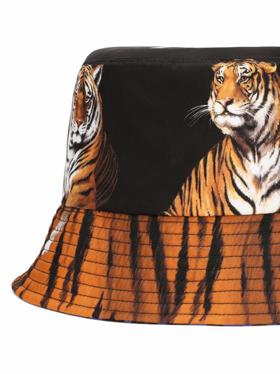 Shop Dolce & Gabbana Reversible Logo-print Bucket Hat In Schwarz