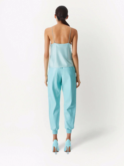 Shop Alice And Olivia Harmon Slip Top In Blue