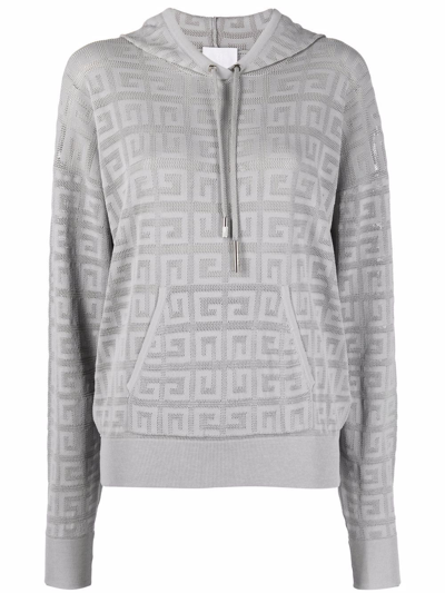 Shop Givenchy 4g-pattern Hoodie In Grau