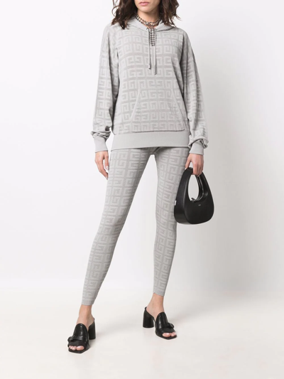 Shop Givenchy 4g-pattern Hoodie In Grau