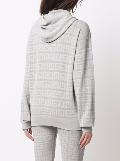 Shop Givenchy 4g-pattern Hoodie In Grau