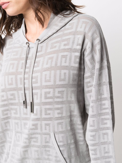 Shop Givenchy 4g-pattern Hoodie In Grau