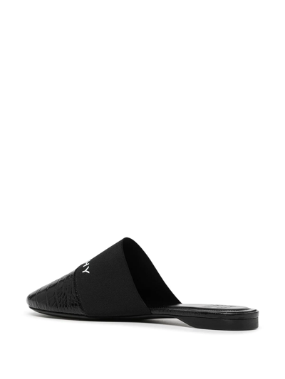Givenchy Logo-print Round-toe Mules In Schwarz
