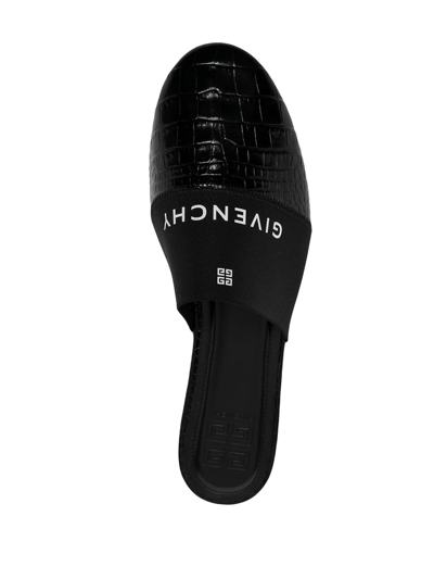 Givenchy Logo-print Round-toe Mules In Schwarz