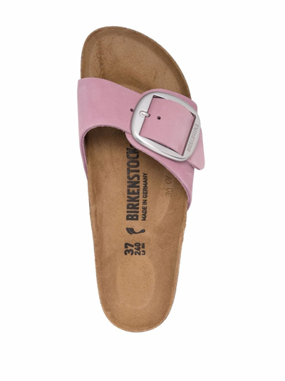 Birkenstock Madrid Big Buckle - Nubuck Leather Slipper With Buckle In Violett